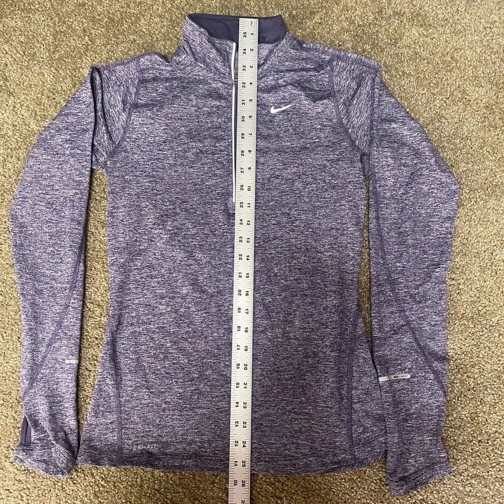 Nike Dri-Fit Element 1/4 Zip Running Top Womens XS Purple Pullover 686963-551